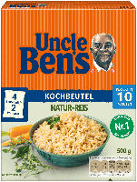 Uncle Ben’s Kochbeutel Natur-Reis - 4 Beutel je 2 Port.